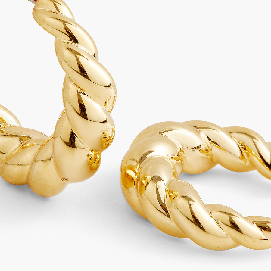 Les Néréides Mariner Link Chain Hoop Earrings