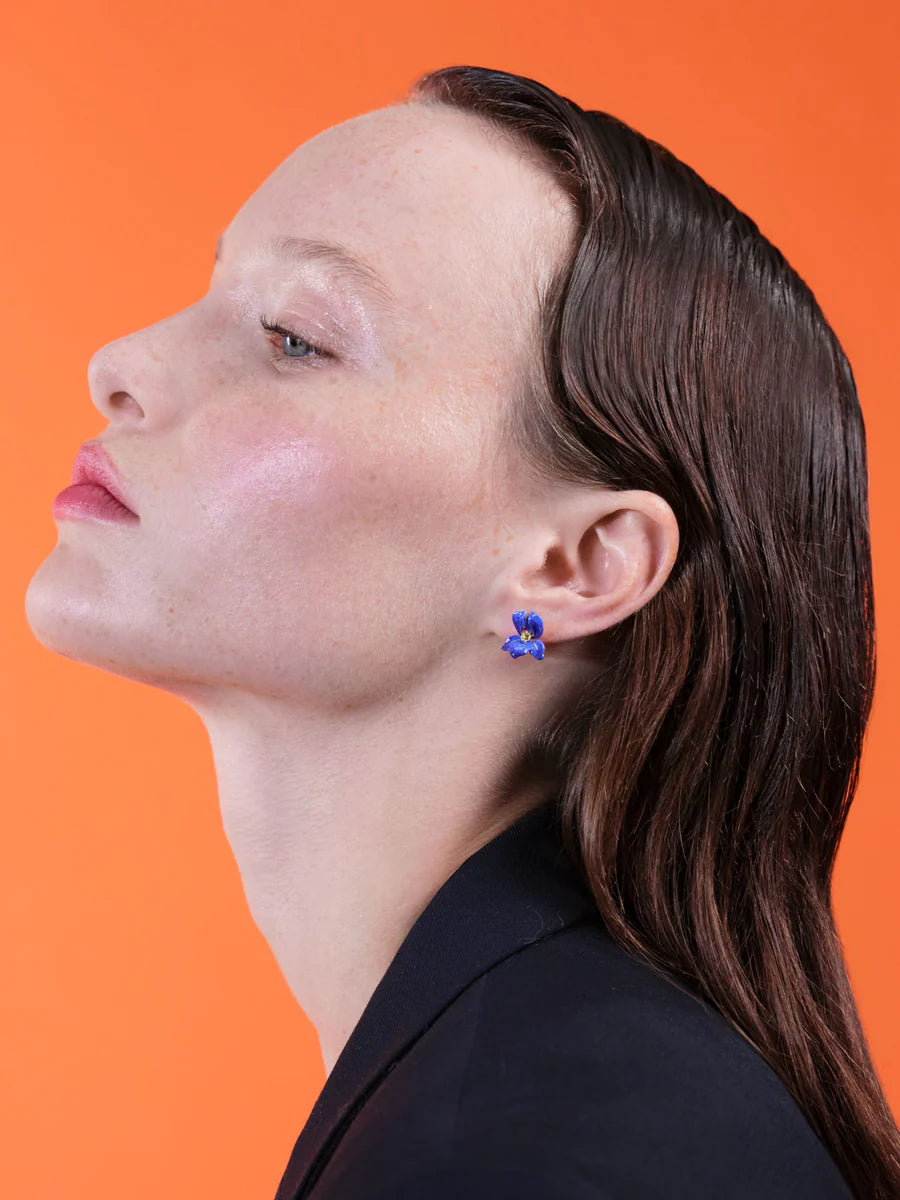 Les Néréides Siberian Iris Earrings