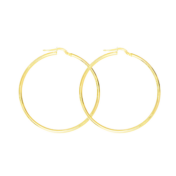 14KT Yellow Gold 40MM Hoop Earrings