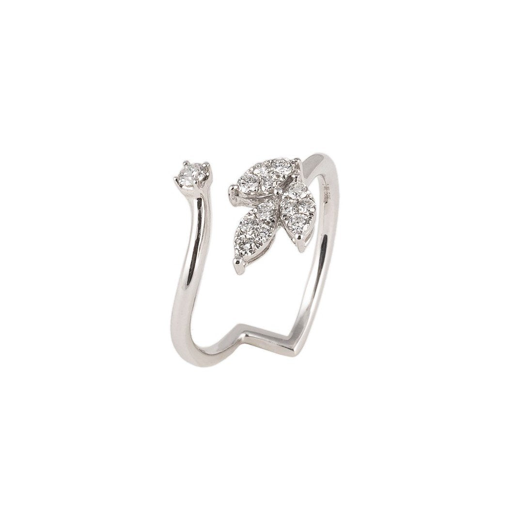 Joie Jewelry 14KT White Gold & Diamond Mariposa Lily Ring