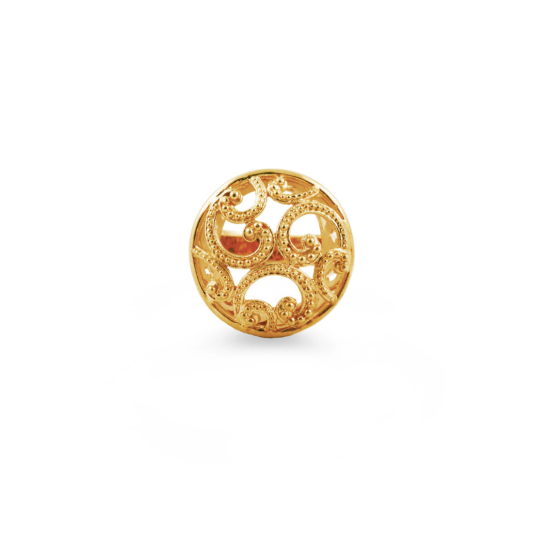 Bali Collection Ombak Segara 22kt Gold Plated Domed Ring