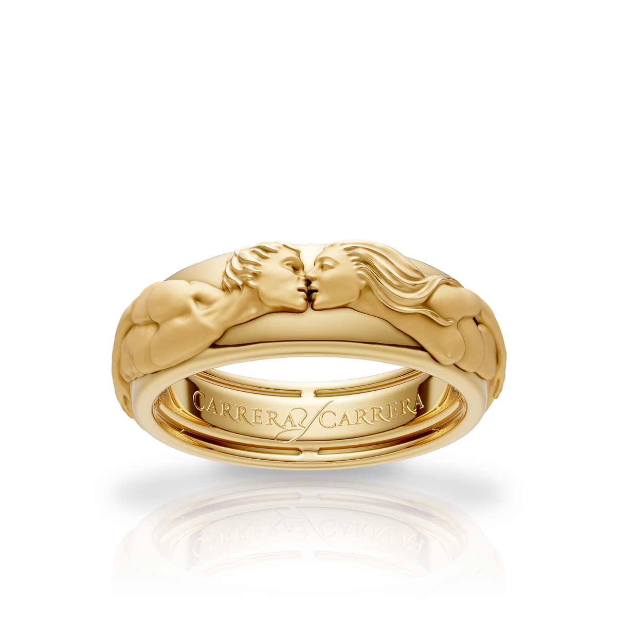 Carrera y Carrera The Kiss Ring in Yellow or White Gold