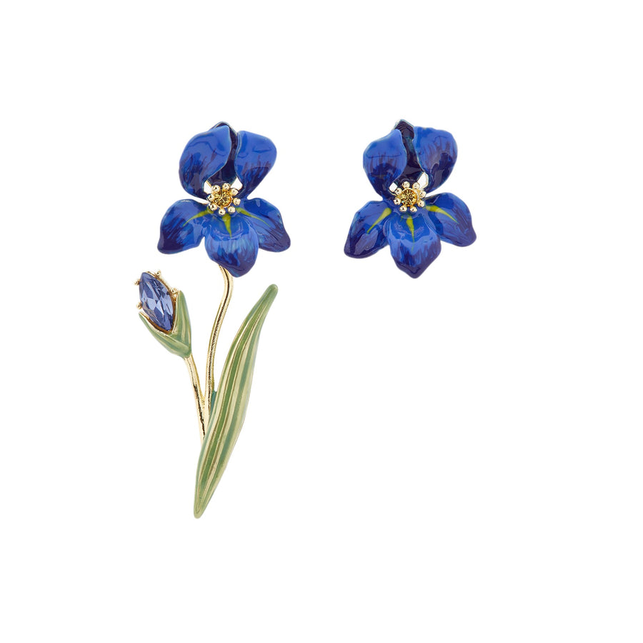 Les Néréides Siberian Iris Earrings