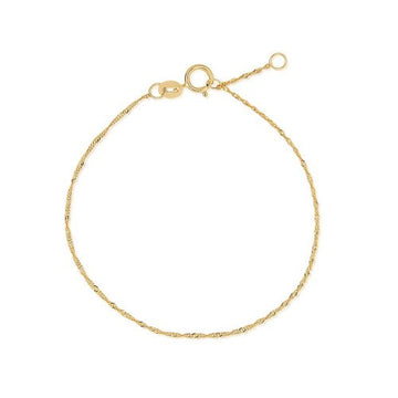 Joie Jewelry 10kt Yellow Gold Singapore Chain Anklet