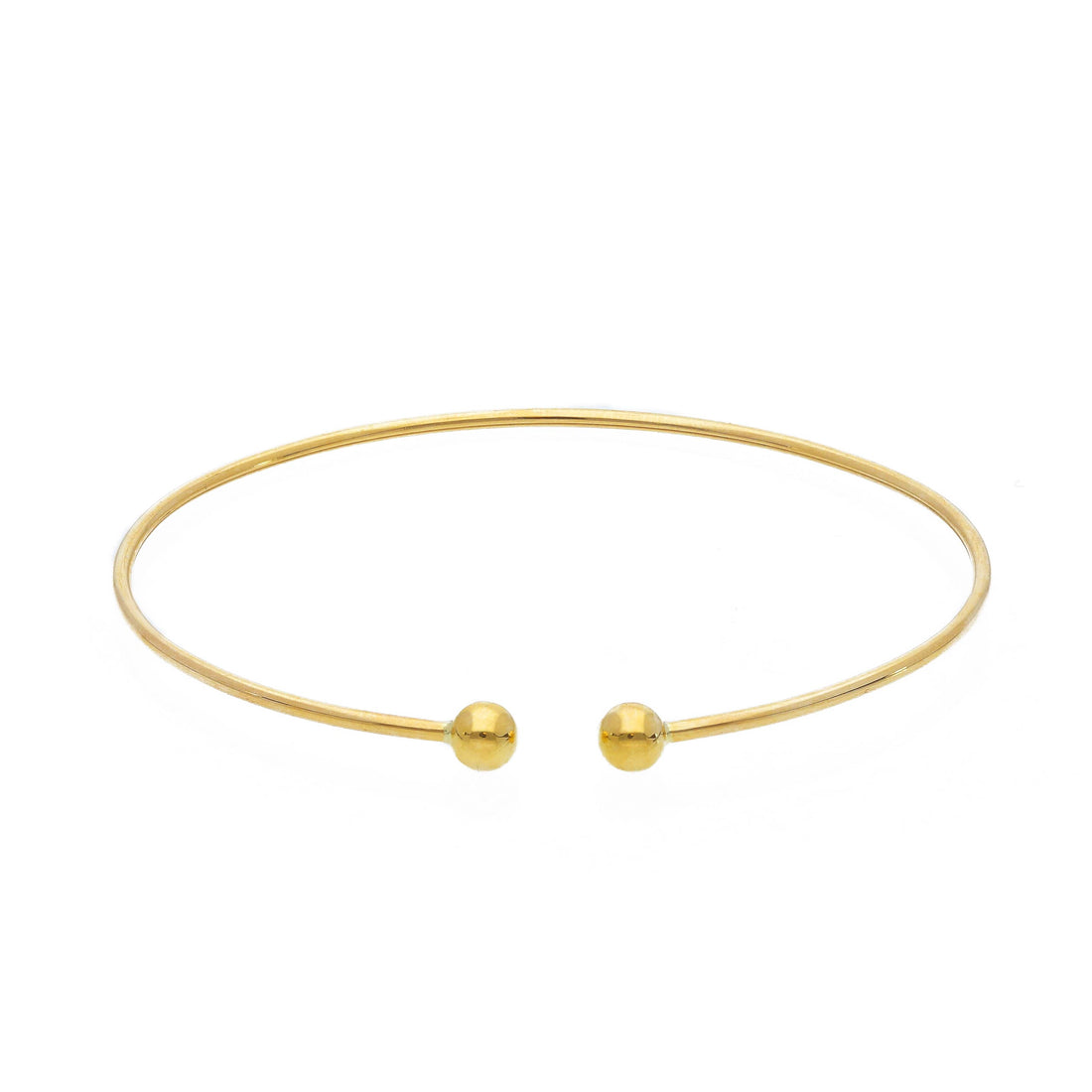 14kt Yellow GoldFine Ball Bangle