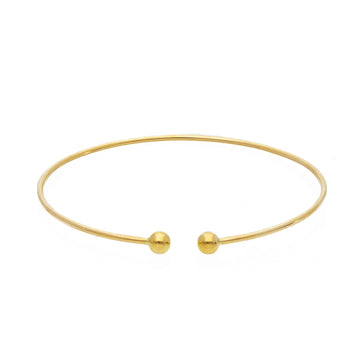 14kt Yellow GoldFine Ball Bangle