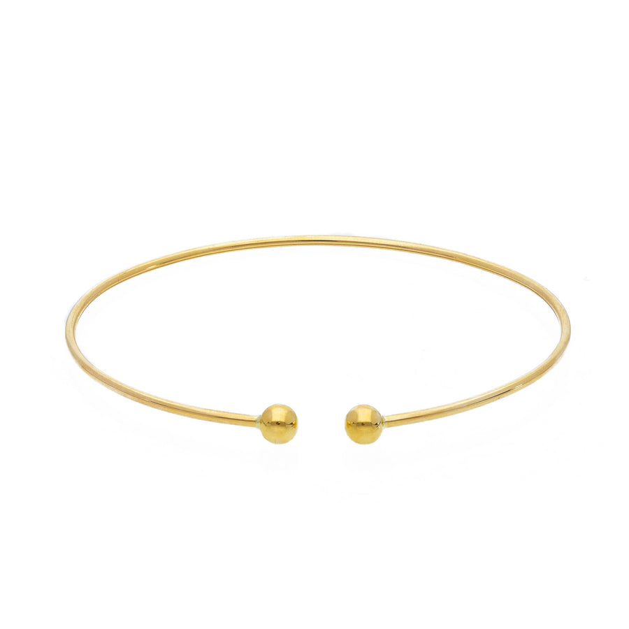 14kt Yellow GoldFine Ball Bangle