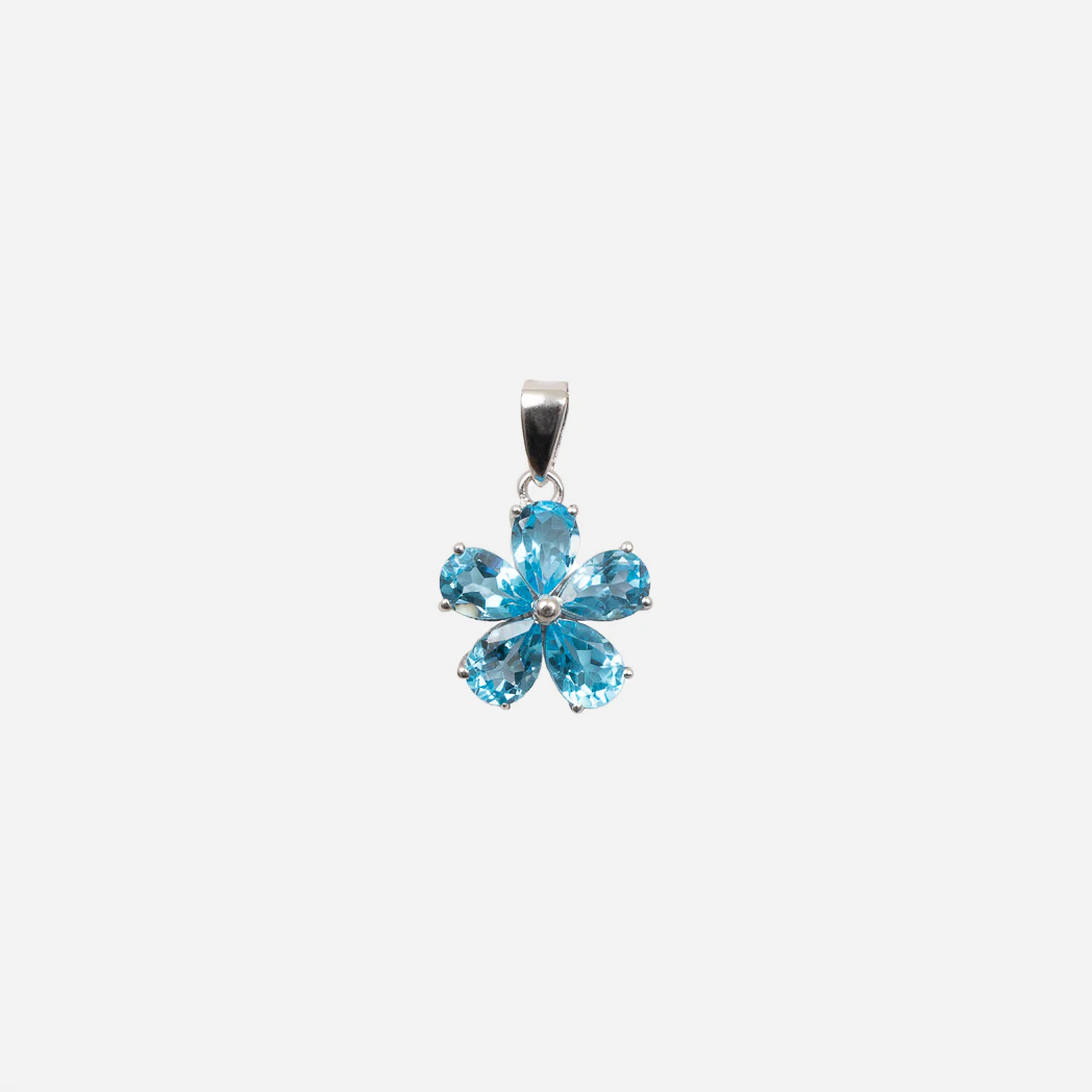 Gemstone Flower Pendant