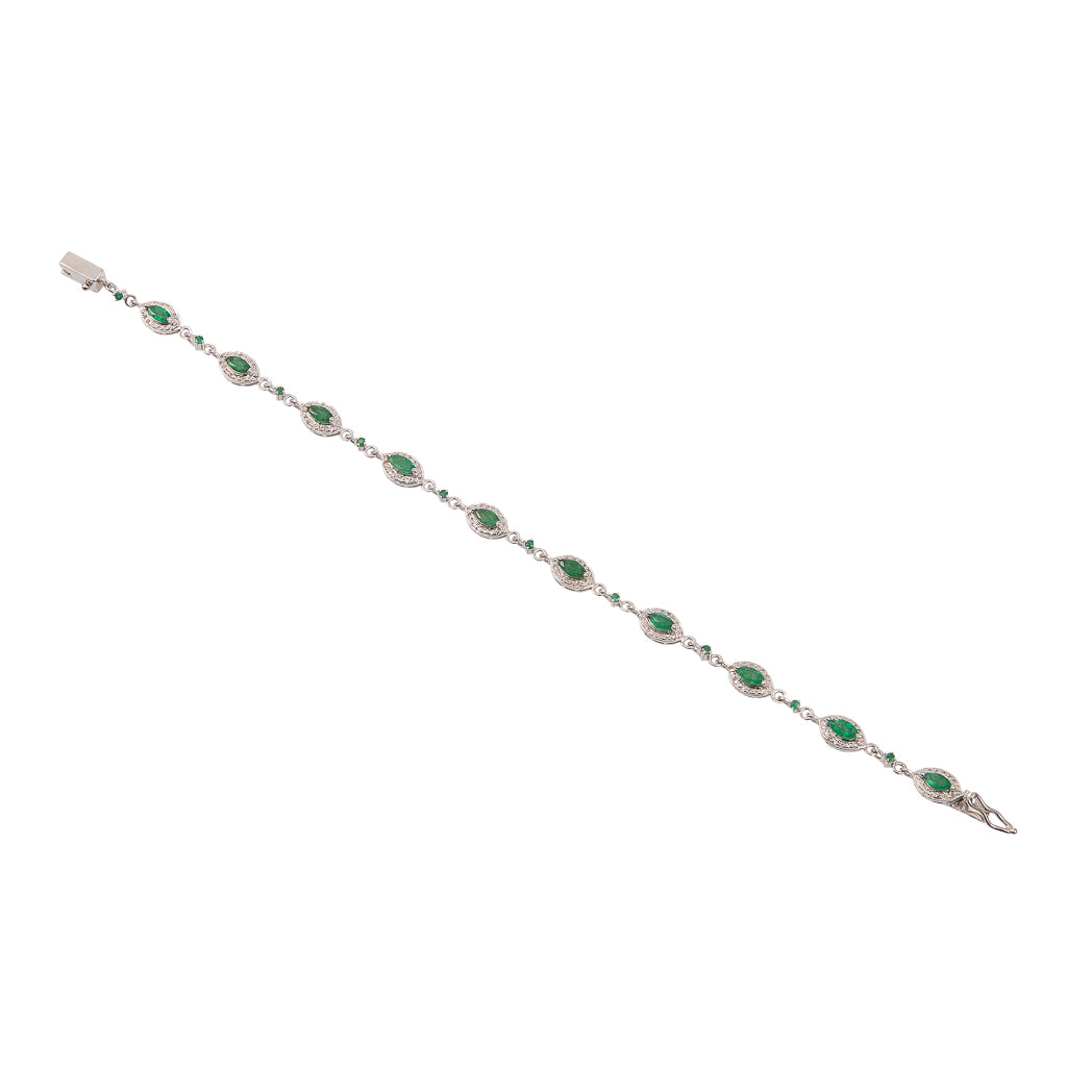 Gemstone & Diamond Small Bead Bracelet