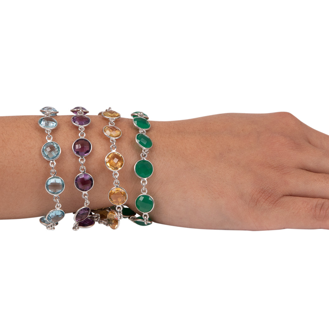 Gemstone Medium Link Bracelet