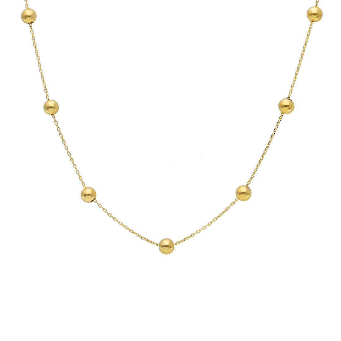 18KT Yellow Gold Ball Necklace