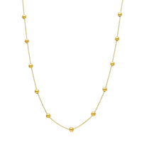 18KT Yellow Gold Ball Necklace