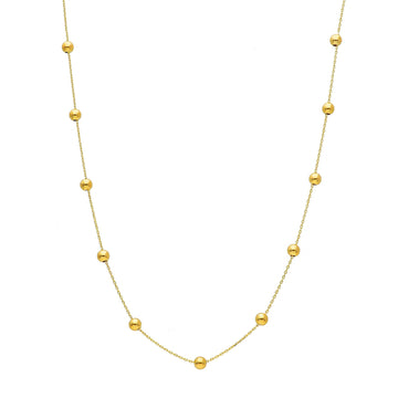 18KT Yellow Gold Ball Necklace