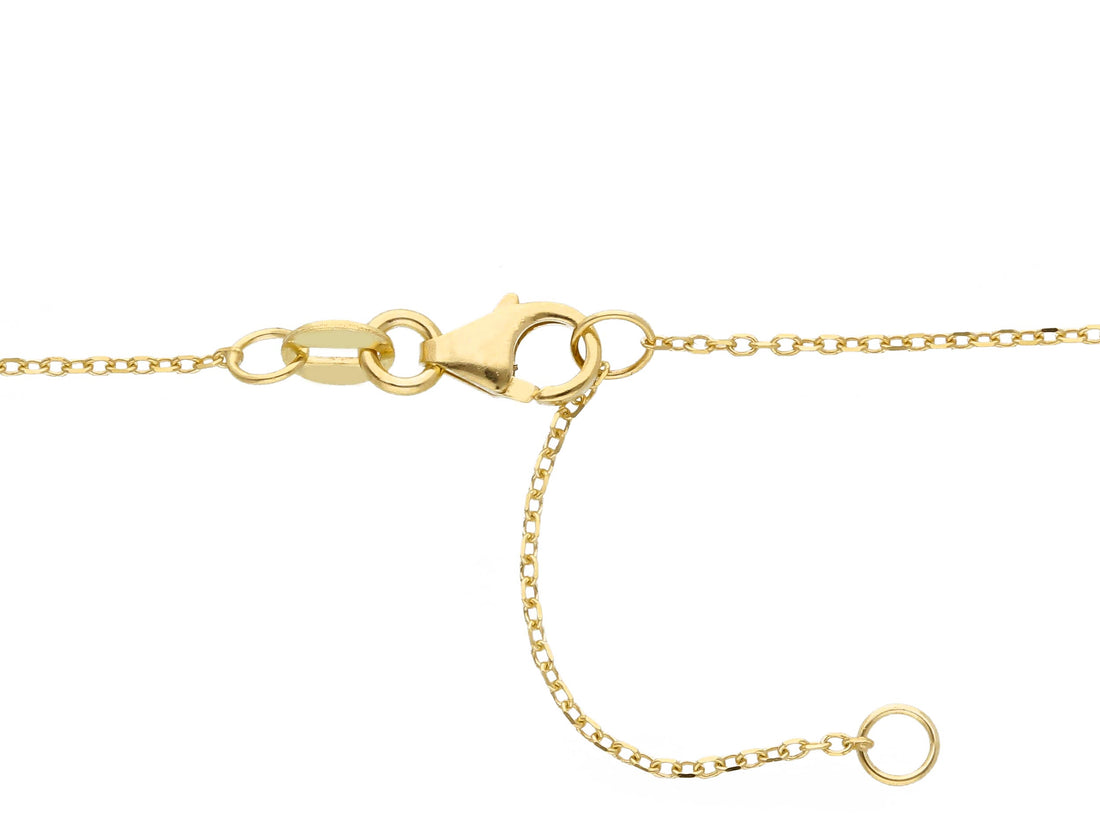 9KT Yellow Gold Dangling Bar Necklace