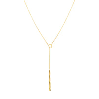 9KT Yellow Gold Dangling Bar Necklace