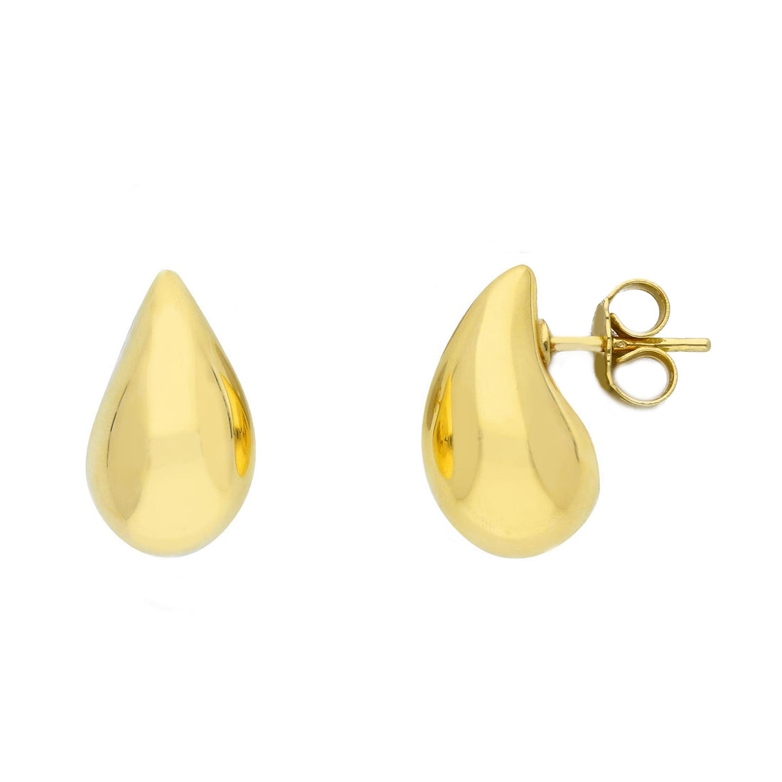 18KT Yellow Gold Tear Drop Post Earrings