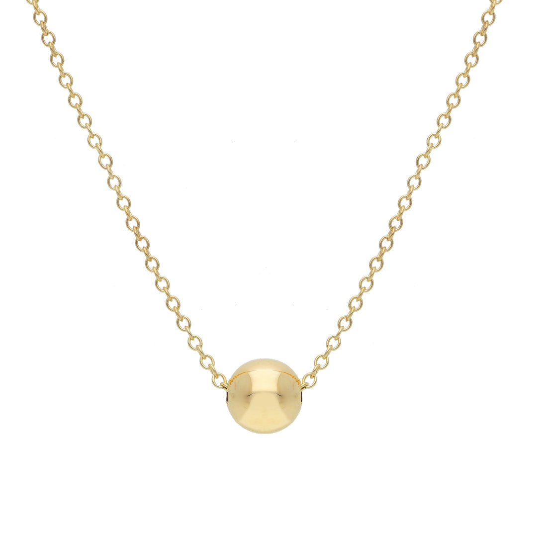 14KT Yellow Gold Sliding Ball Necklace