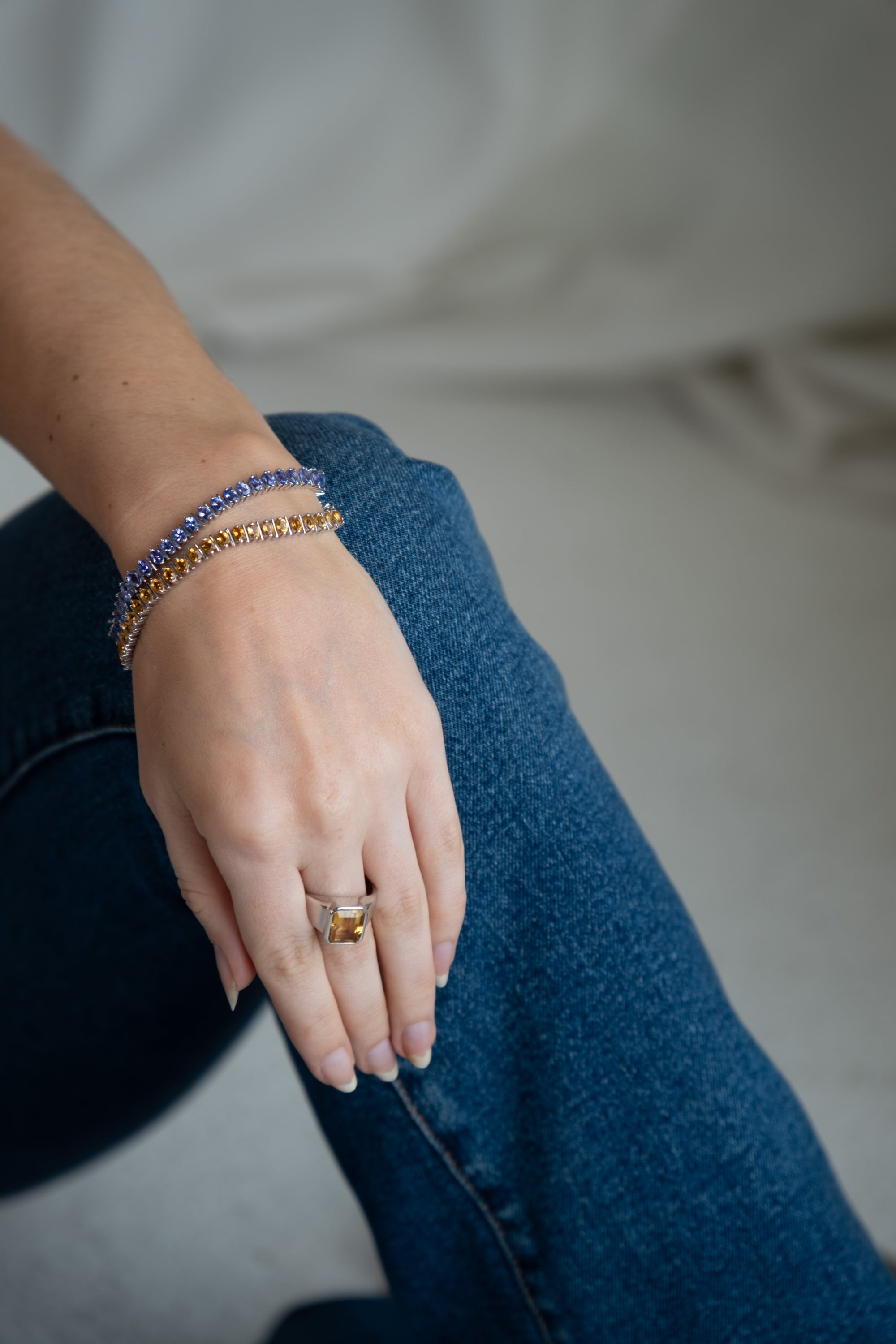 Silver Gemstone Signet Ring