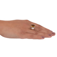 Silver Gemstone Signet Ring