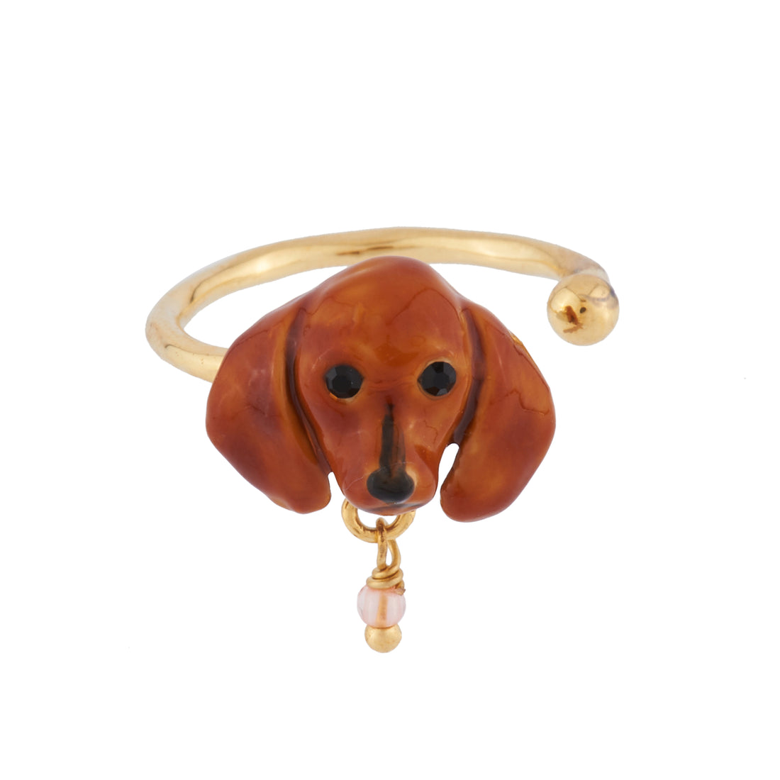 Les Néréides Adjustable Ring with Dachshund’s Head