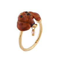 Les Néréides Adjustable Ring with Dachshund’s Head