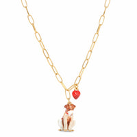 Les Nereides Heart-Loving JAck Russel Terrior Necklace