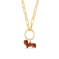 Les Néréides Dachshund pendant: Intelligence and Loyalty