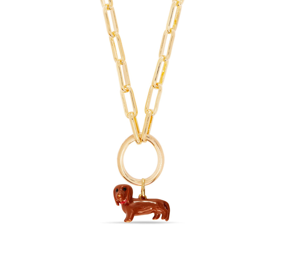 Les Néréides Dachshund pendant: Intelligence and Loyalty