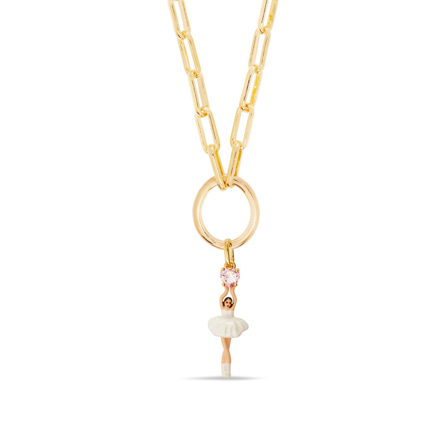 Les Néréides Ballerina and cut stone pendant: Grace and Lightness