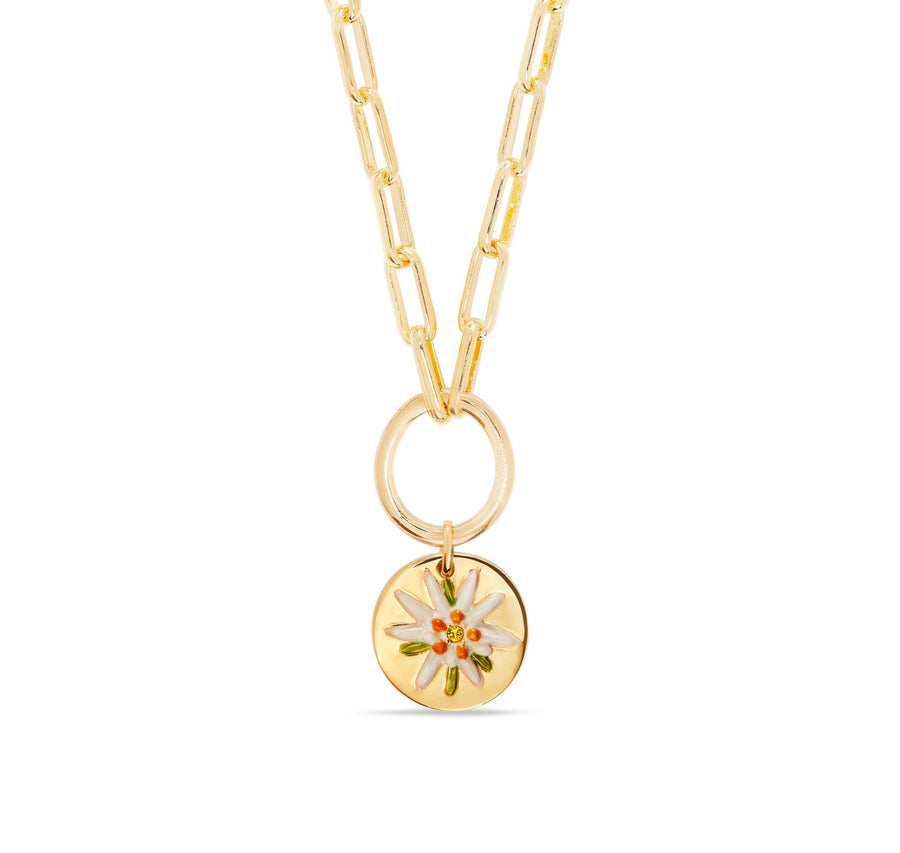 Les Néréides Edelweiss Flower Pendant