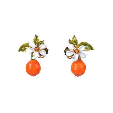 Les Néréides Gardens in Provence Orange Post Earrings