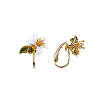 Les Néréides Gardens in Provence Orange Blossom Clip On Earrings