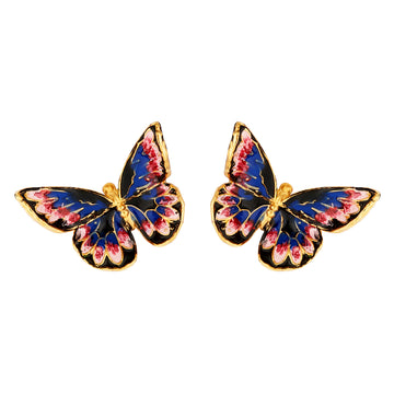 Les Néréides Japanese Emperor Butterfly Earrings