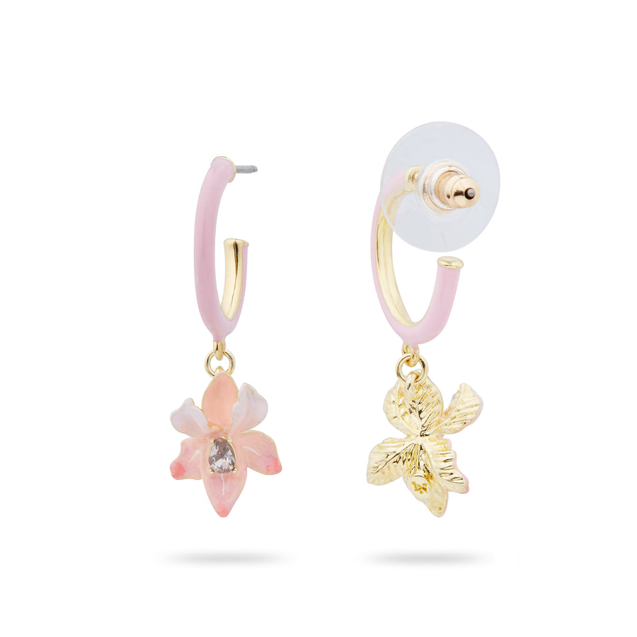 Les Néréides Powder Pink Iris Stud Earrings