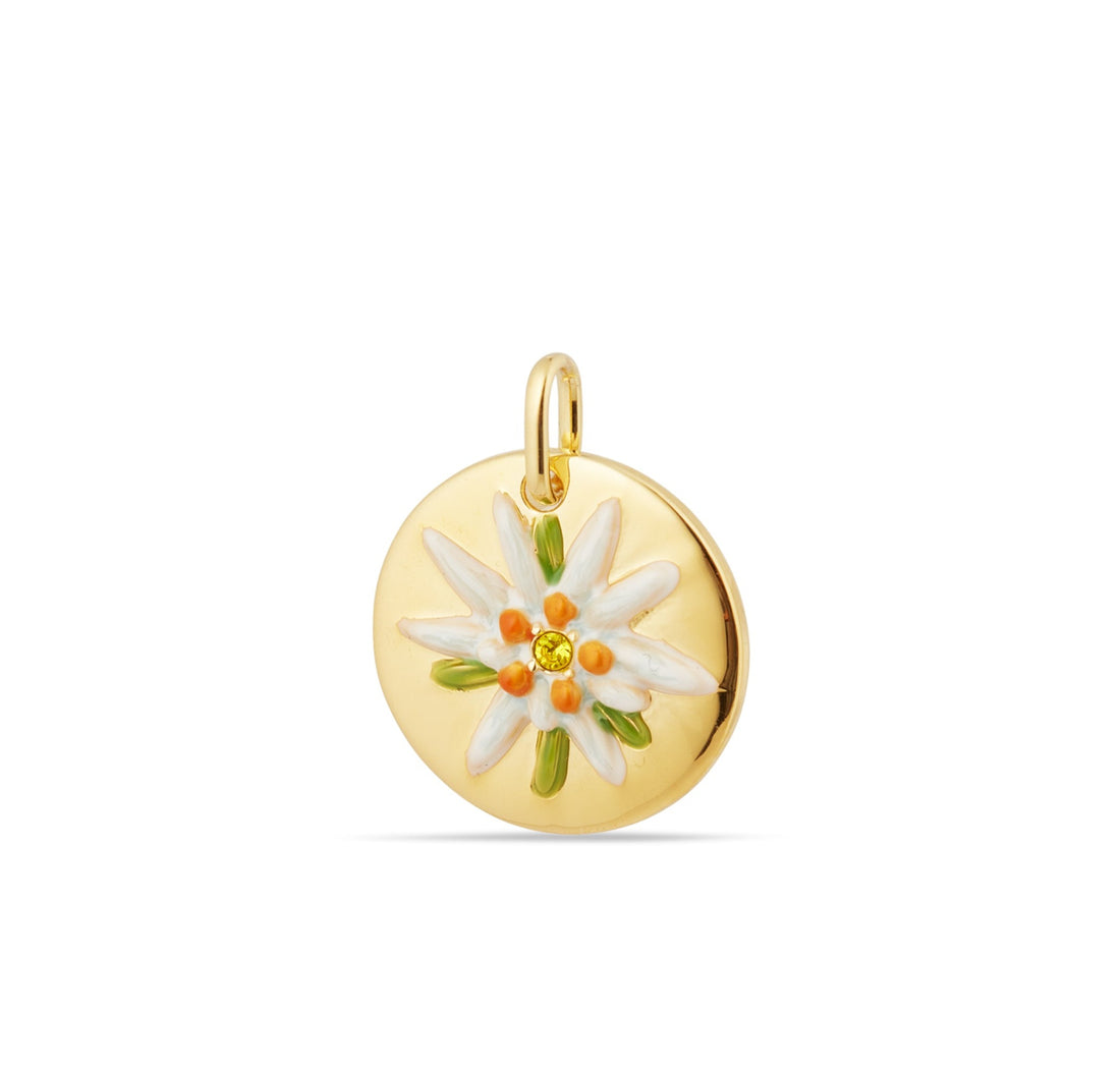 Les Néréides Edelweiss Flower Pendant