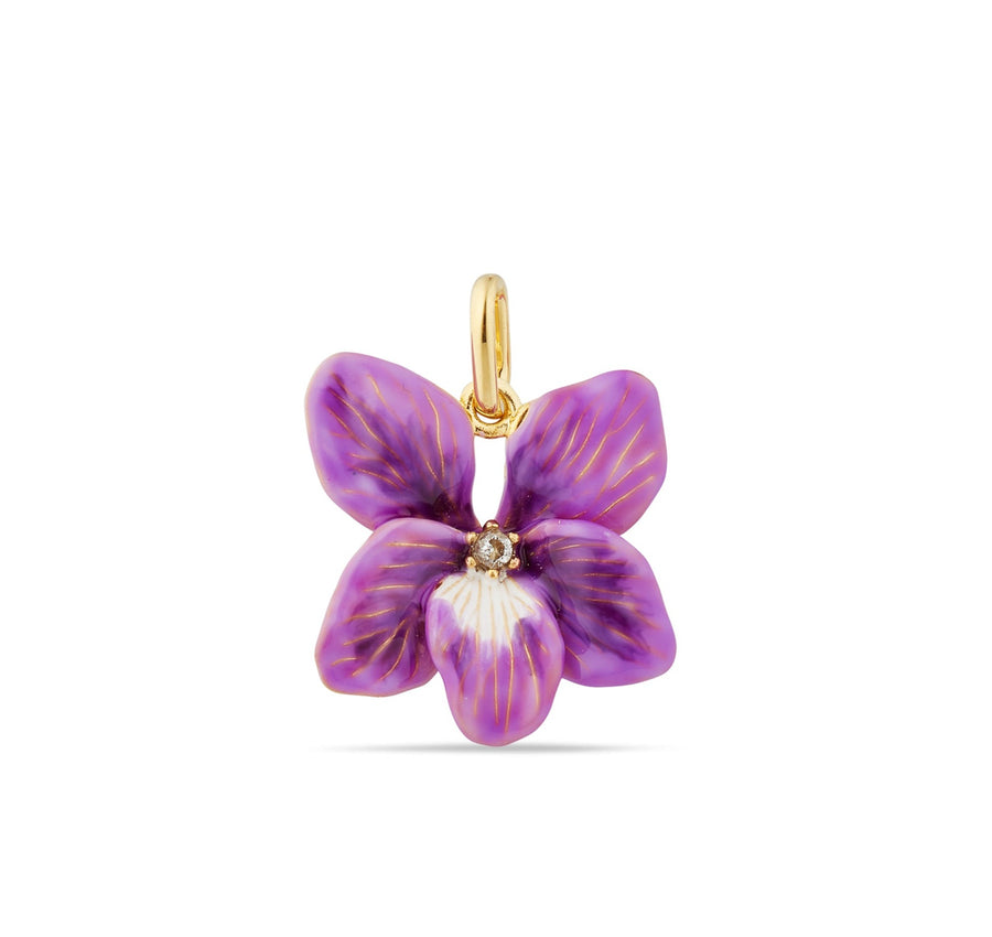 Les Néréides Pansy flower pendant: Spirituality and Kindness