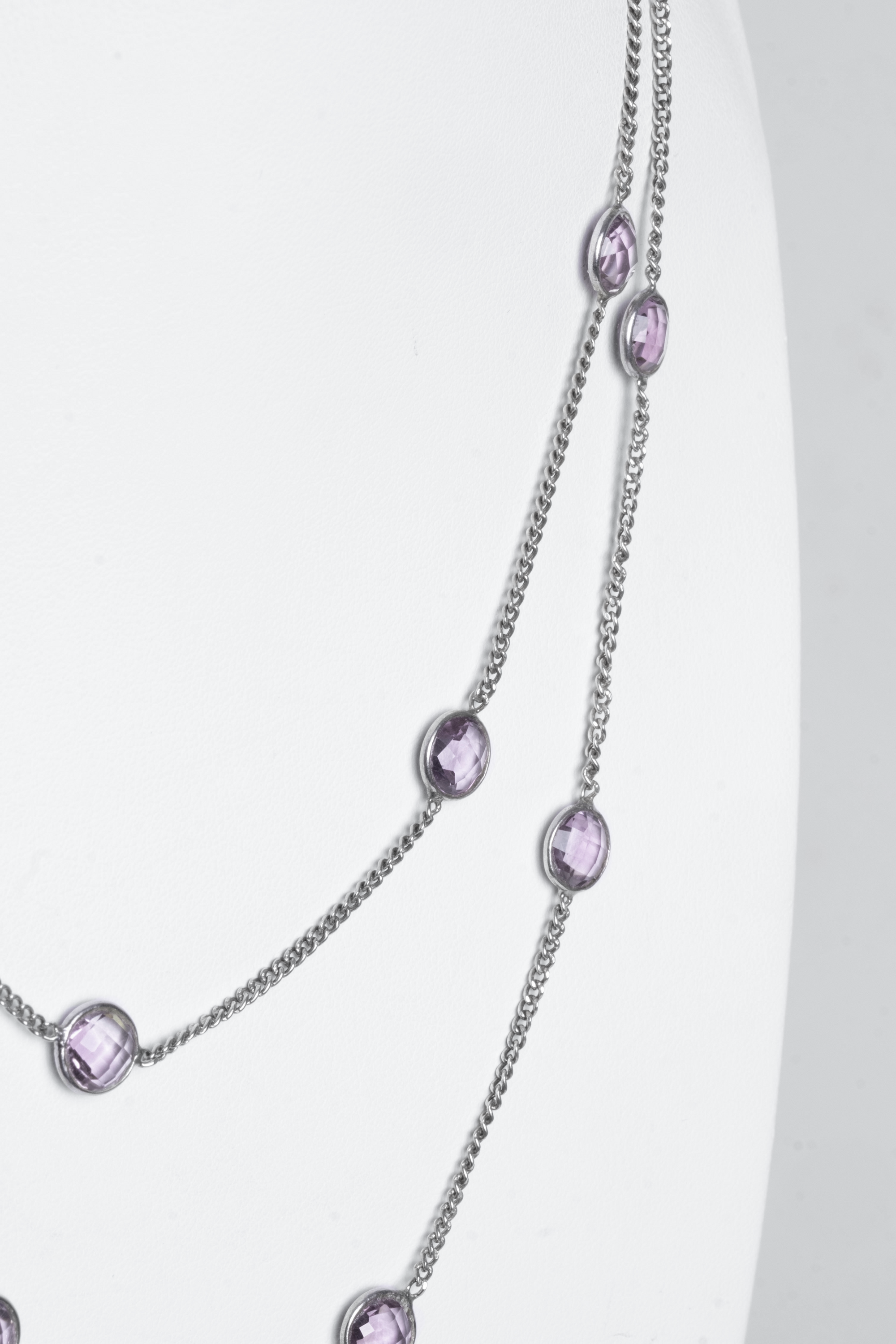 Semi Precious Gemstone Opera Length Necklace