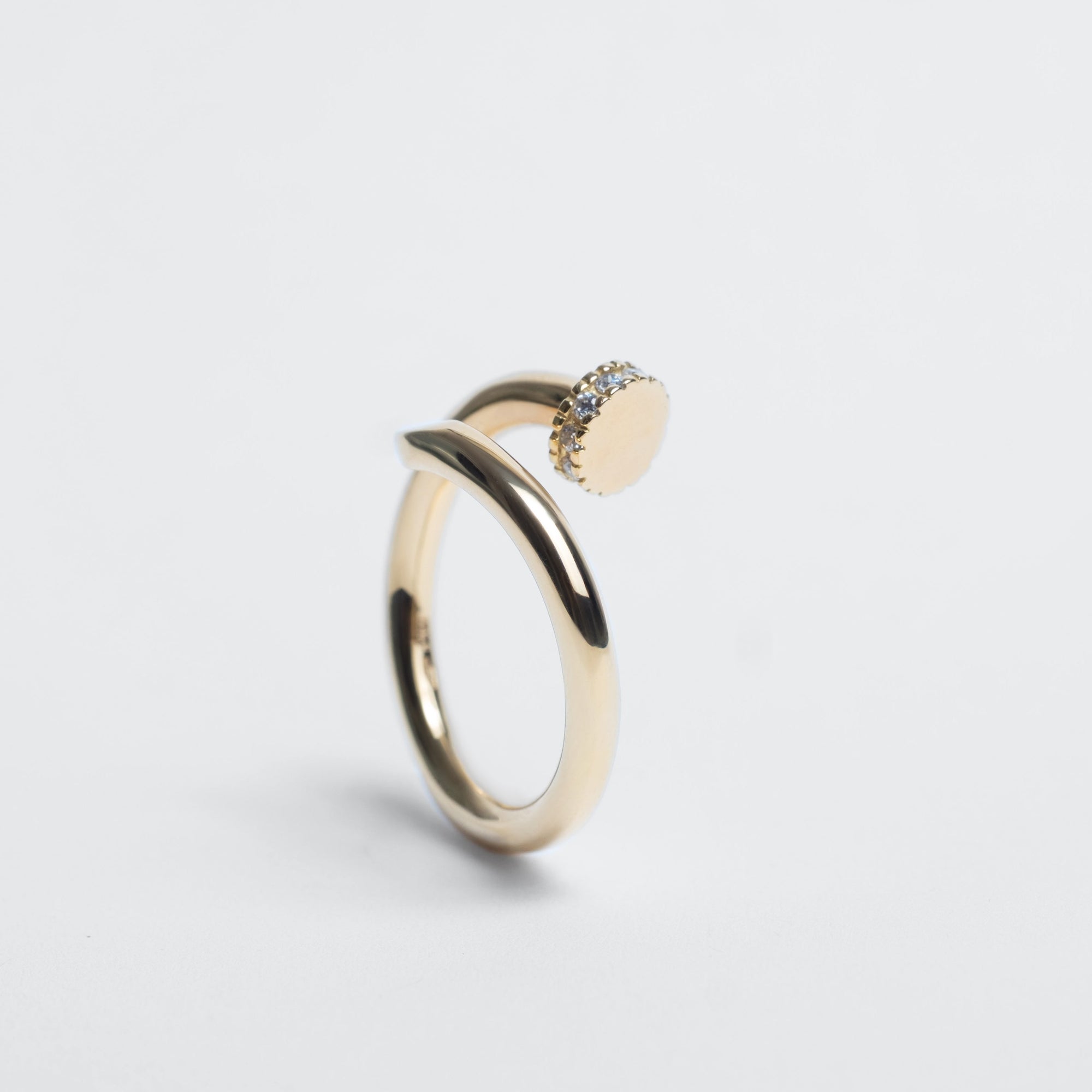 Nail Ring in 18kt Yellow Gold