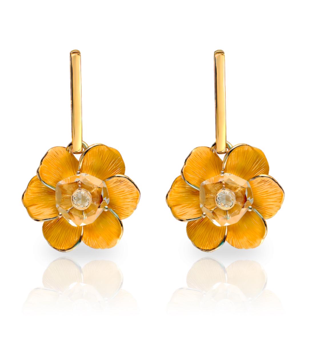 Carrera y Carrera Gardenias Flower Drop Earrings