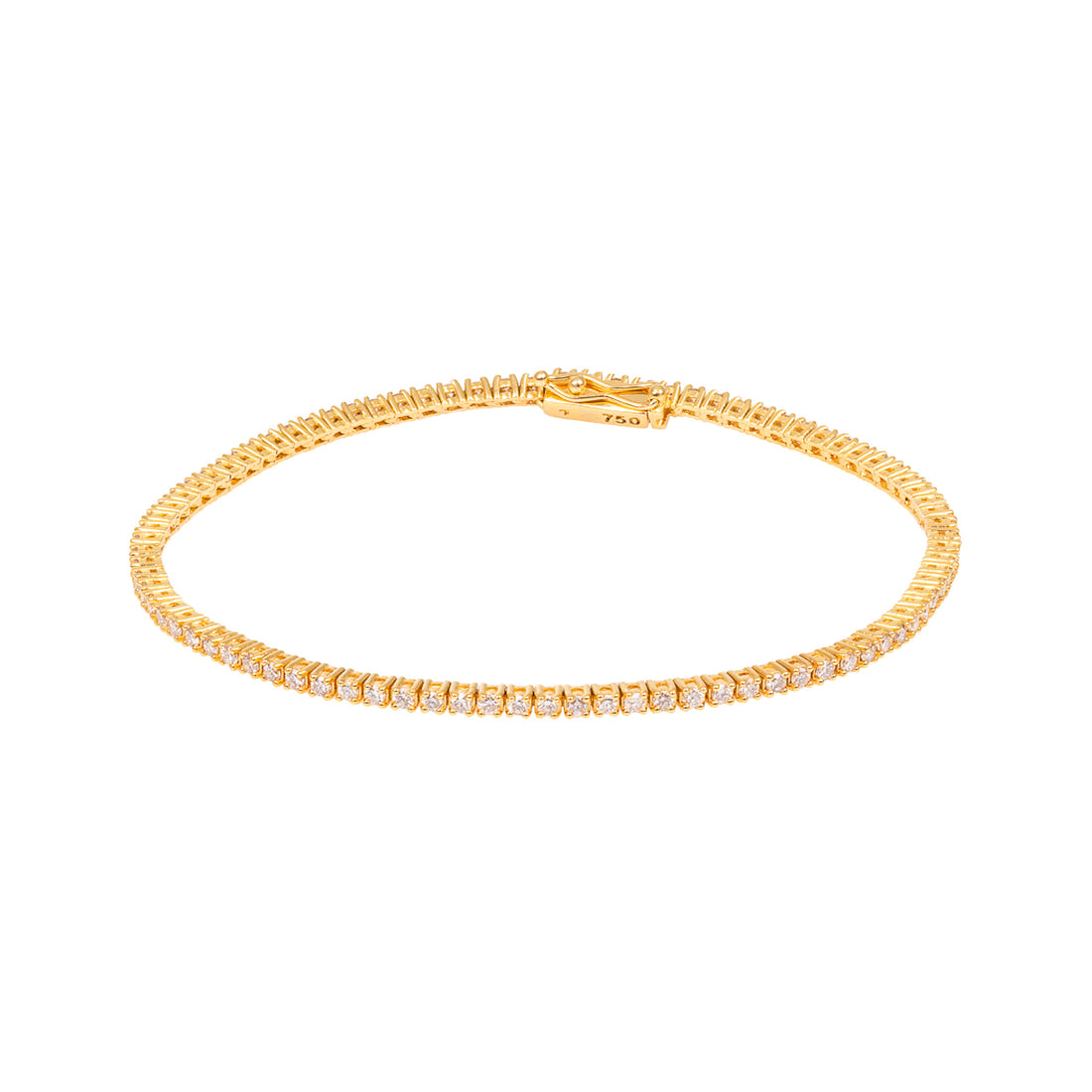 Maison de Joie 18kt Yellow Gold & Diamond Tennis Bracelet