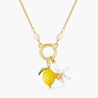 Les Néréides Lemon and Lemon Blossom Pendant Necklace