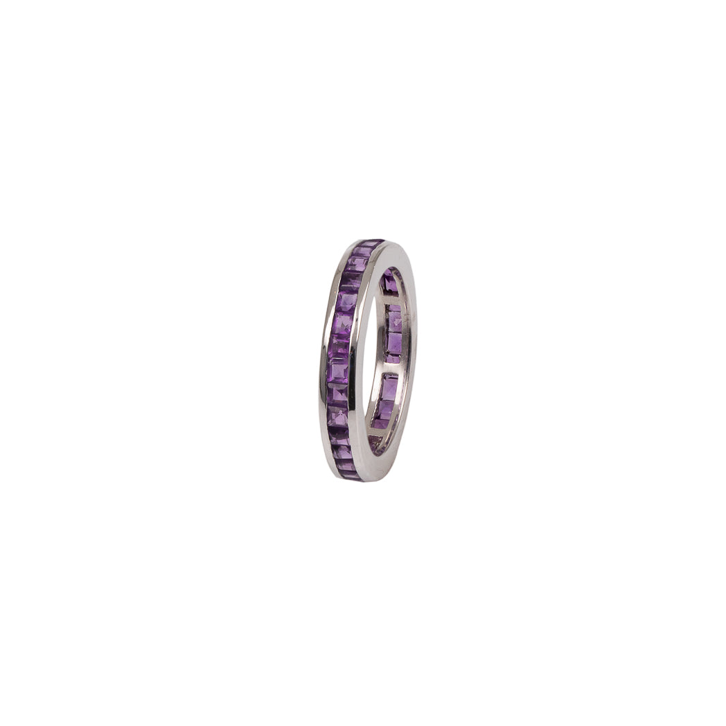 Gemstone Bezelled Eternity Ring