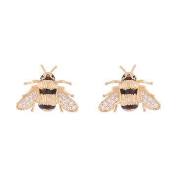 Les Nereides Nectar of The Sun Bumblebee Stud Earrings