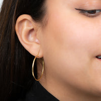 18KT Yellow Gold 30MM Hoop Earrings
