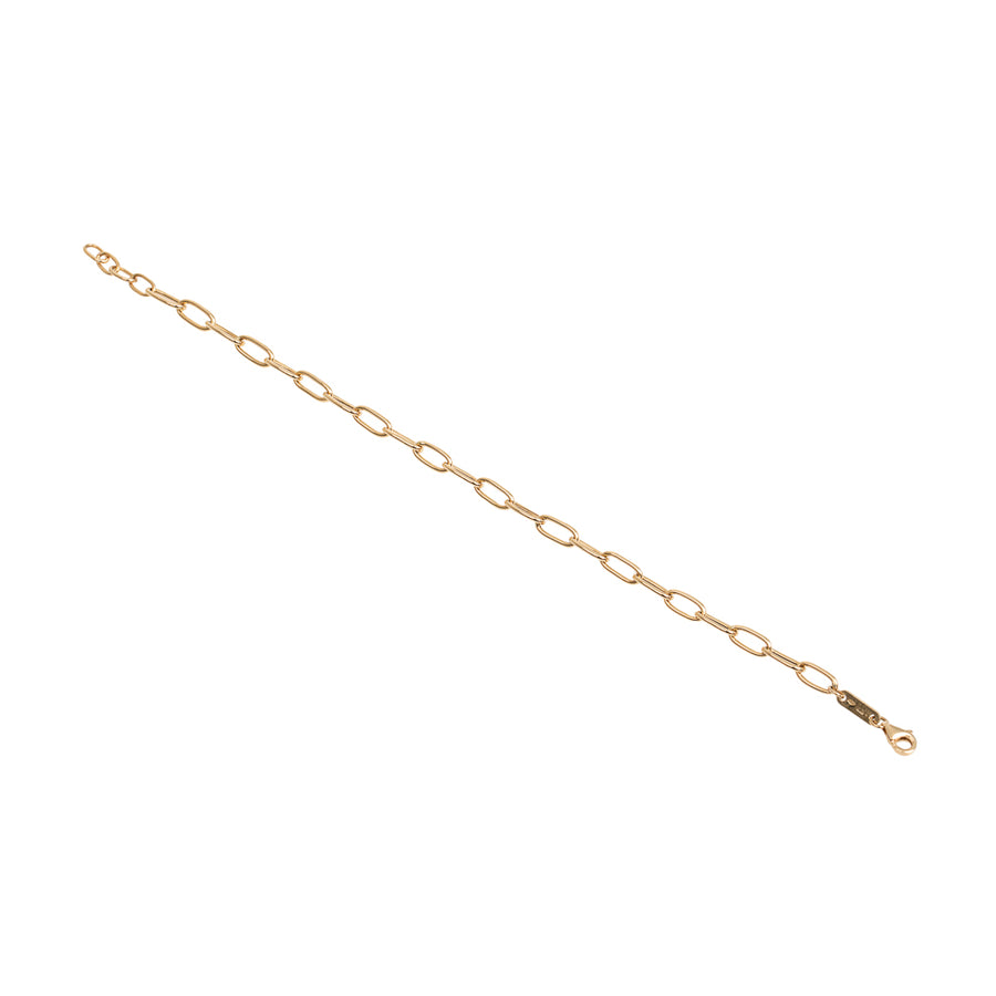 18kt Yellow Gold Small Paper Clip Bracelet
