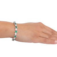 Maison de Joie 18kt White Gold Diamond & Emerald Bracelet