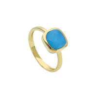 18KT Yellow Gold & Turquoise Ring