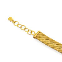 TOUS 18Kt Gold Icon Mesh Bracelet with Diamonds