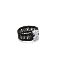 TOUS Steel & 18Kt Gold Icon Mesh Ring