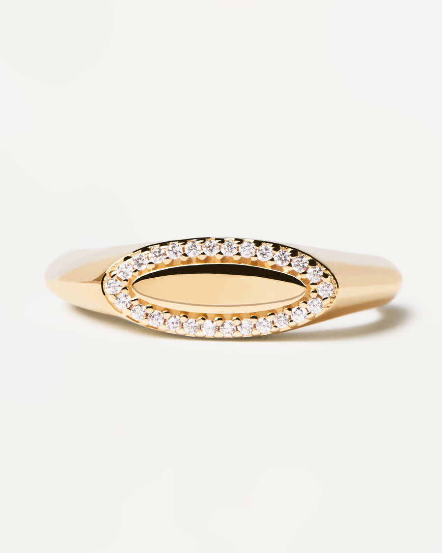 PD Paola Lace Stamp Gold Ring